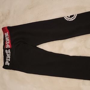 Women's VS Pink Yoga pant leggings size large (Buffalo check band logo)